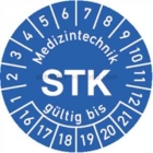 Prüfplaketten - Medizintechnik STK gültig bis, Jahr 2016 - 2021
