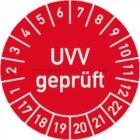Prüfplaketten - UVV geprüft, Jahr 2017 - 2022