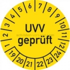 Prüfplaketten - UVV geprüft, Jahr 2019 - 2024