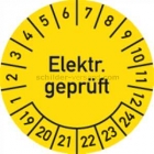 Prüfplaketten - Elektr. geprüft, Jahr 2019 - 2024
