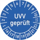 Prüfetiketten: Prüfplaketten - UVV geprüft, Jahr 2016 - 2021