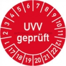 Prüfetiketten: Prüfplaketten - UVV geprüft, Jahr 2017 - 2022