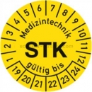Prüfetiketten: Prüfplaketten - Medizintechnik STK gültig bis, Jahr 2019 - 2024