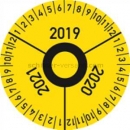 Prüfetiketten: Prüfplaketten - Jahre 2019/20/21 mit Monaten